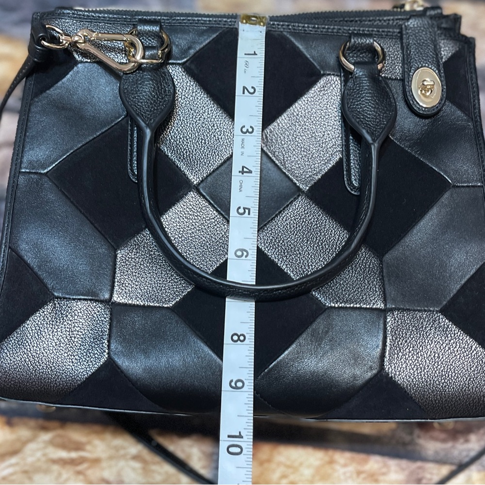 Coach Crosby Leather Patchwork Satchel Crossbody Bag Adjustable Strap Dust Cover - Picture 13 of 15